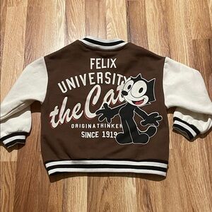 Zara Felix the Cat Varsity Jacket